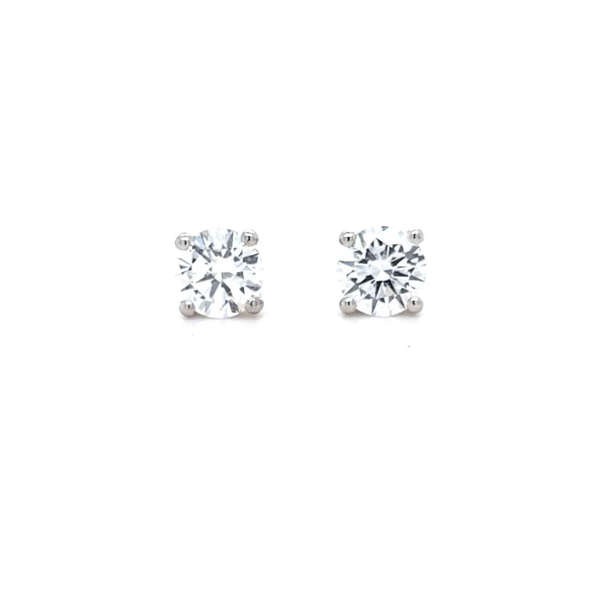 GIA 1.00ct D/Internally Flawless Diamond Stud Earrings Set in Platinum