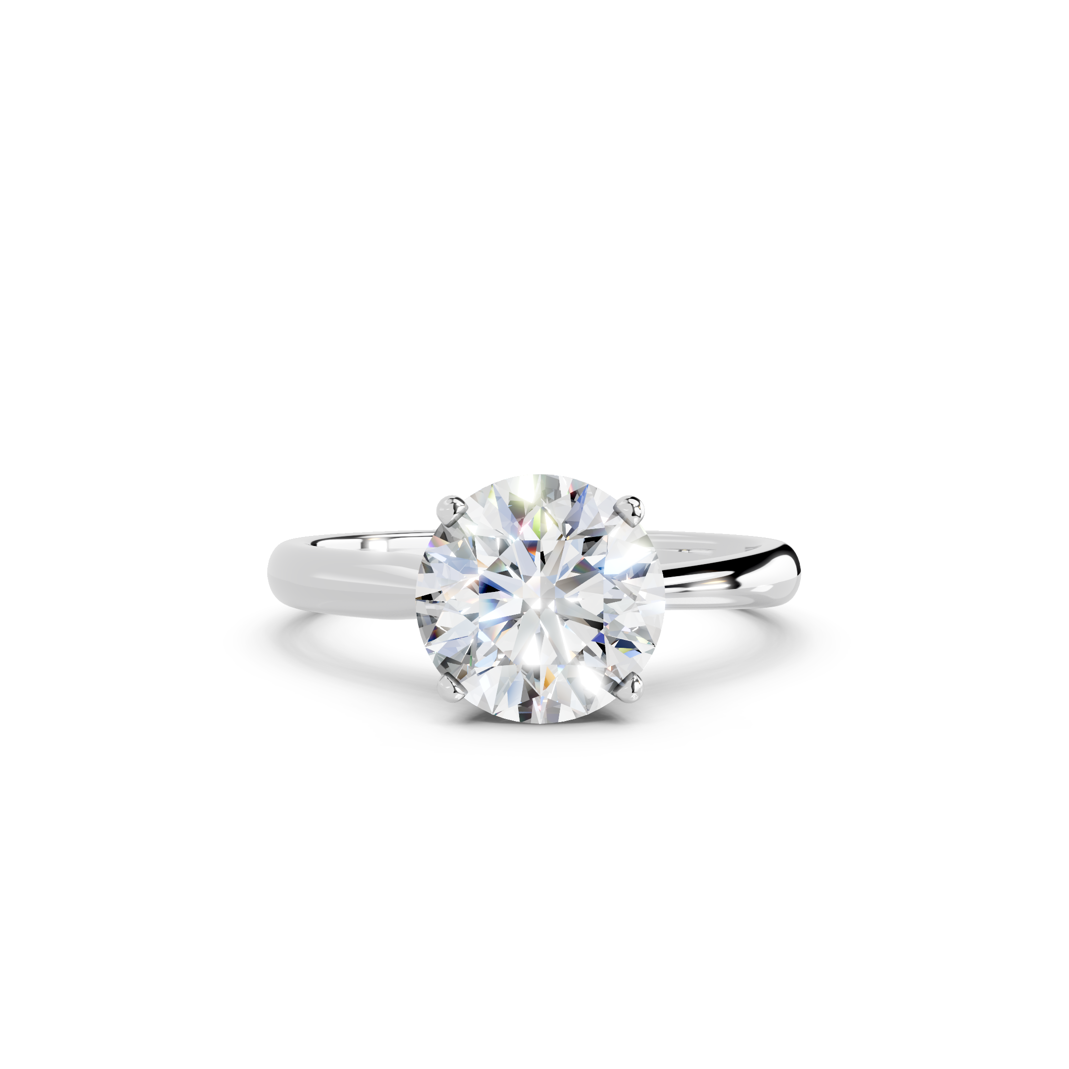 IGI certified 2.00ct lab grown round diamond solitaire engagement ring set in Platinum