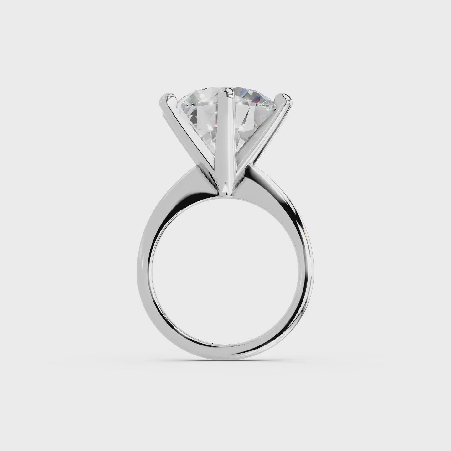IGI 10.00ct Lab Grown Diamond Solitaire Engagement Ring - The Montpellier Classic 6 Claw