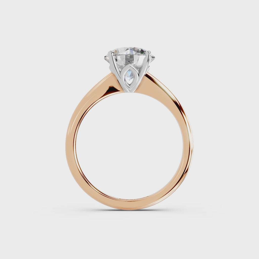 IGI 2.00ct Lab Grown Diamond Solitaire Engagement Ring - The Montpellier Tulip
