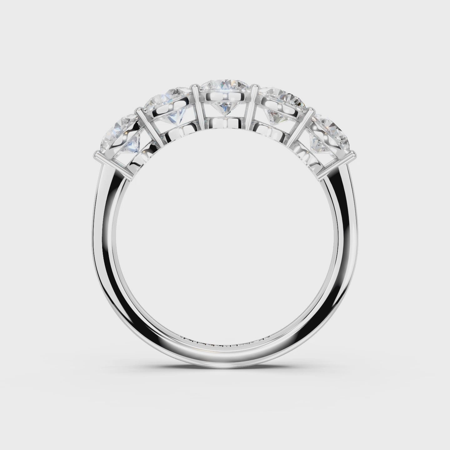 1.50ct Lab Grown 5 Stone Round Diamond Ring Platinum or 18ct Gold - The Montpellier Classic 5 Stone Ring