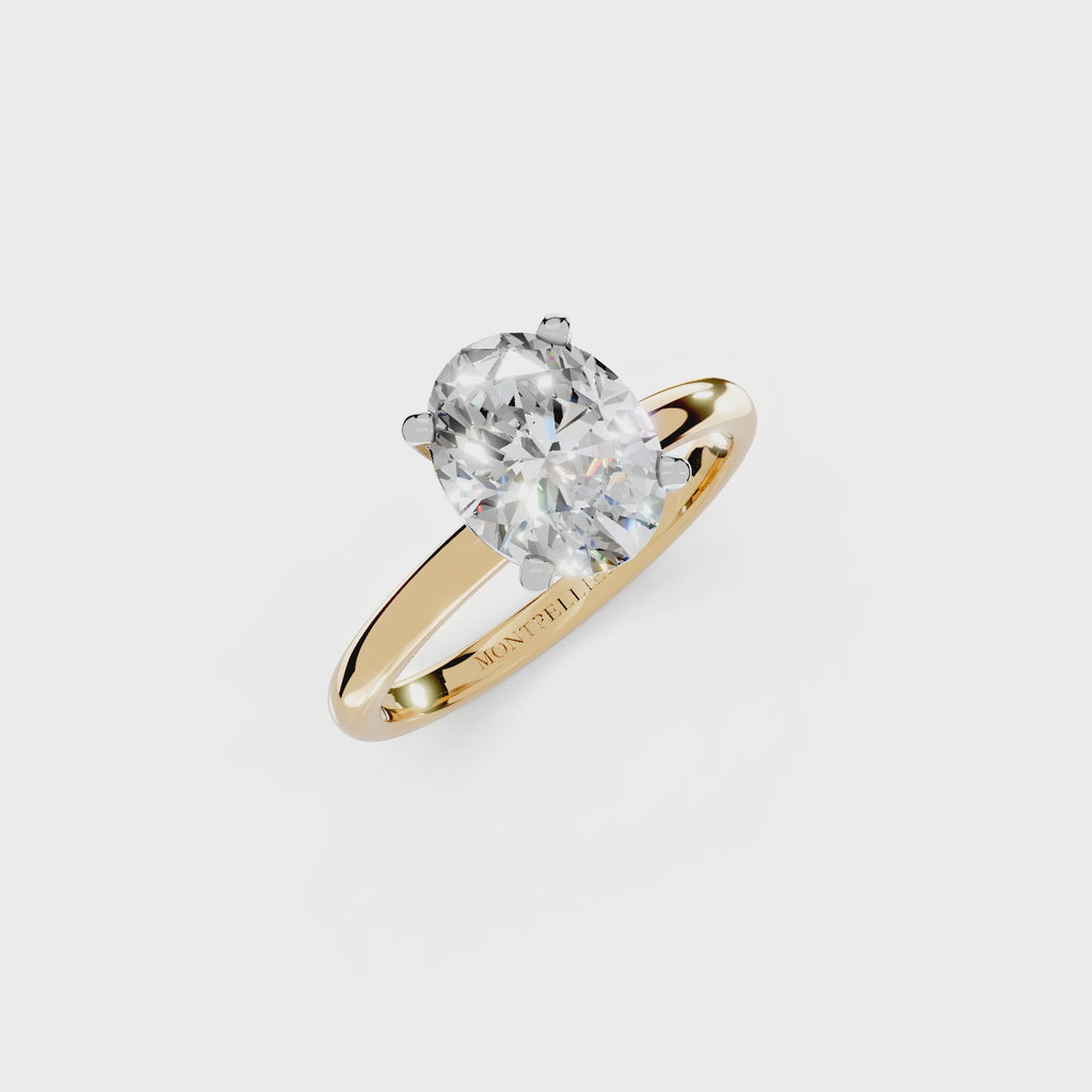 IGI 1.50ct Lab Grown Oval Diamond Solitaire Engagement Ring Platinum or 18ct Gold - The Montpellier Classic Oval