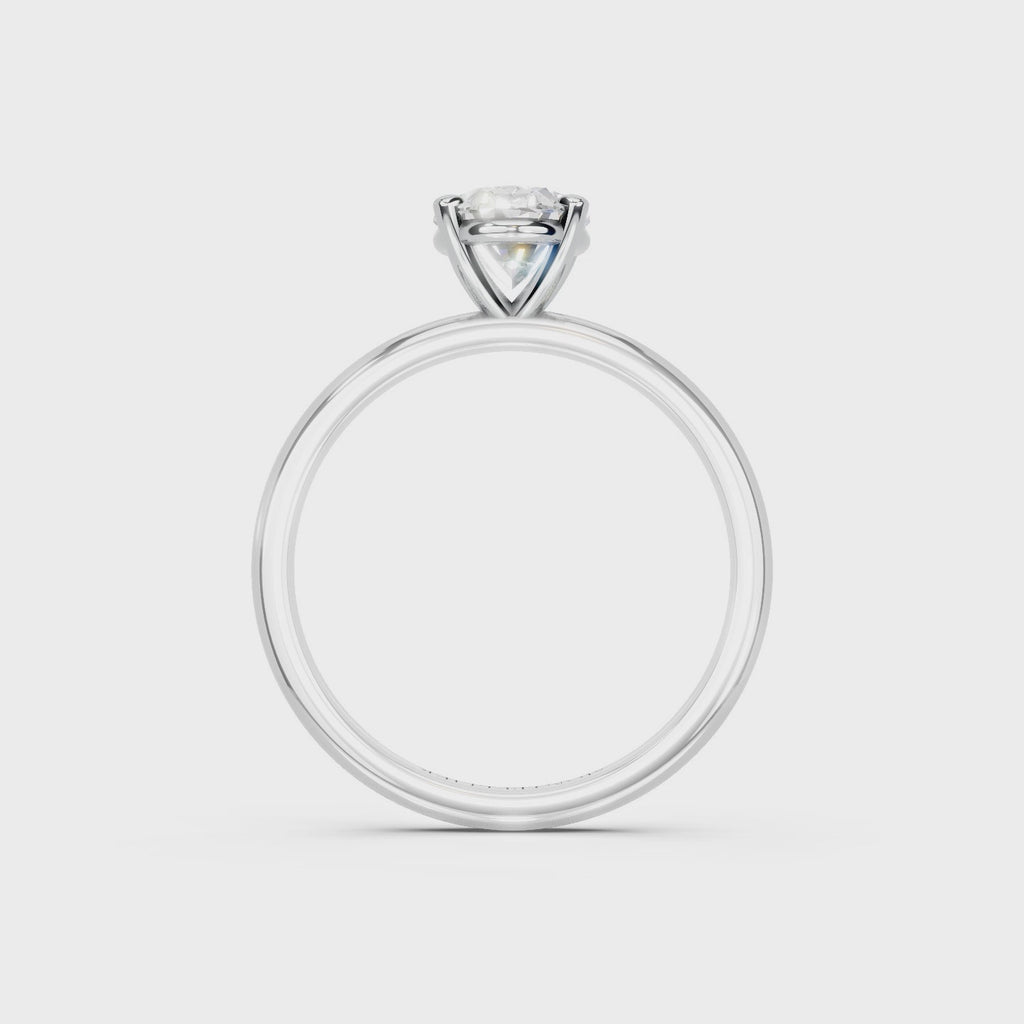 IGI 1.00ct Lab Grown Oval Diamond Solitaire Engagement Ring Platinum or 18ct Gold - The Montpellier Classic Oval