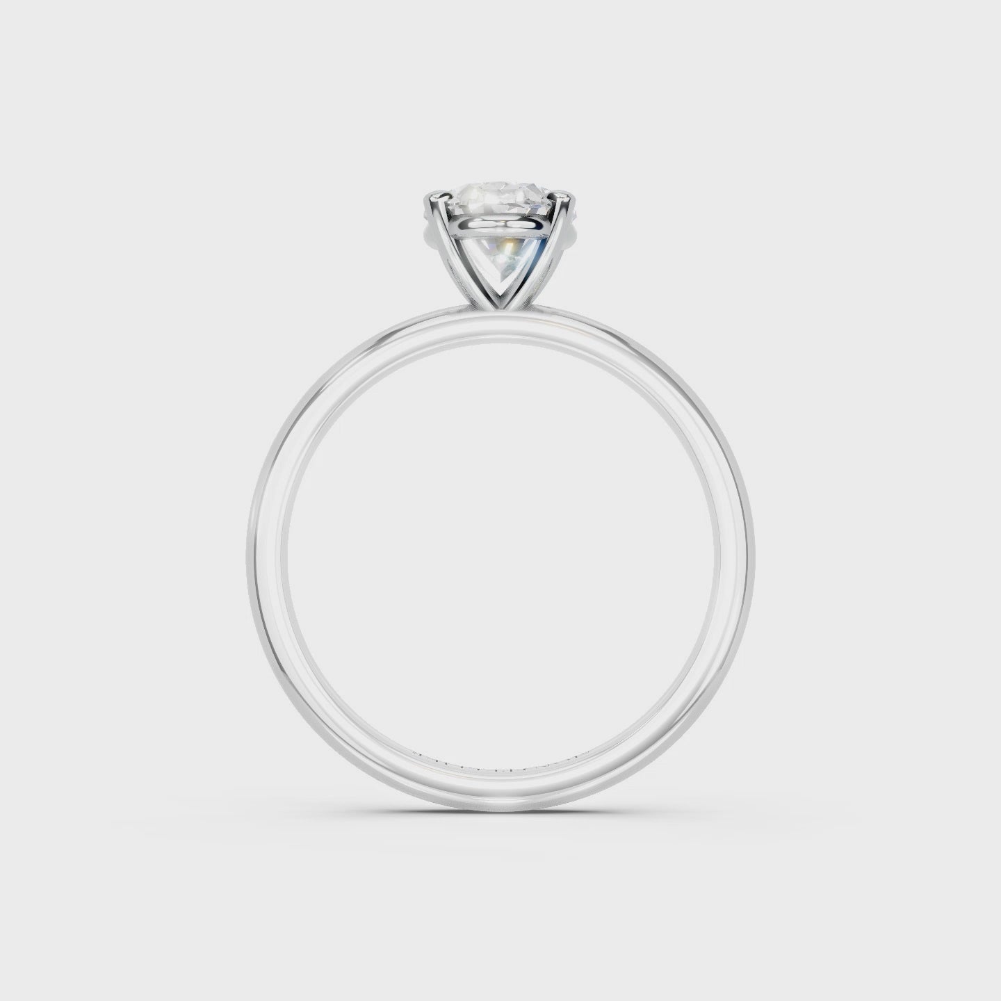 IGI 1.00ct Lab Grown Oval Diamond Solitaire Engagement Ring Platinum or 18ct Gold - The Montpellier Classic Oval