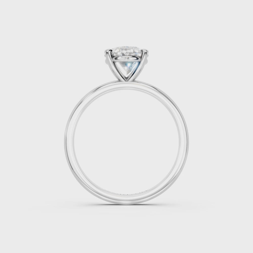 IGI 1.50ct Lab Grown Oval Diamond Solitaire Engagement Ring Platinum or 18ct Gold - The Montpellier Classic Oval