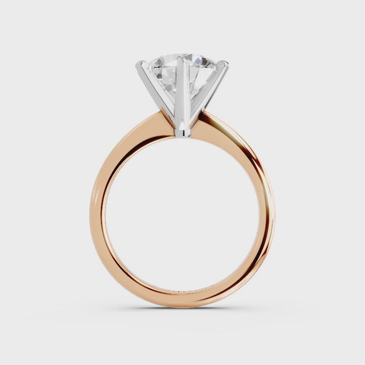 IGI 3.00ct Lab Grown Diamond Solitaire Engagement Ring - The Montpellier Classic 6 Claw