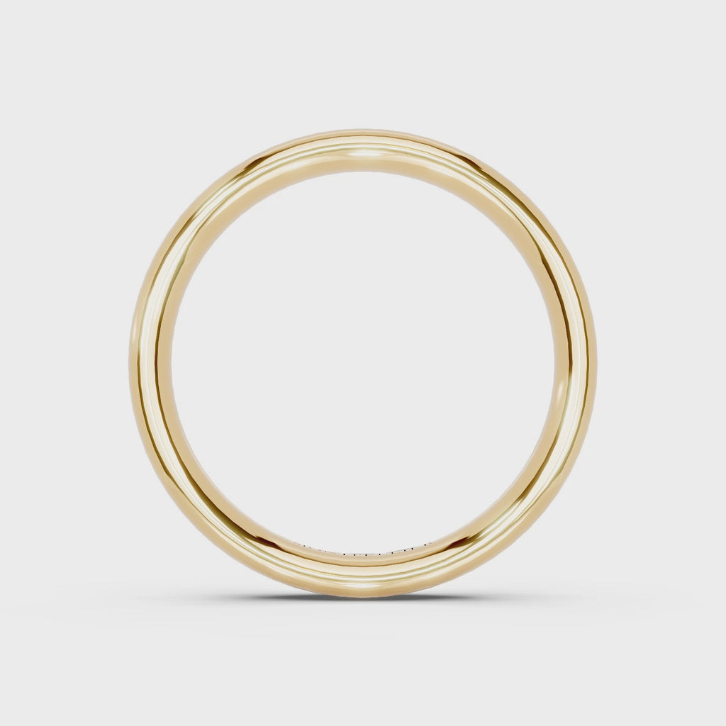 3.0mm Montpellier Fibonacci Wedding Band Platinum or 18ct Gold