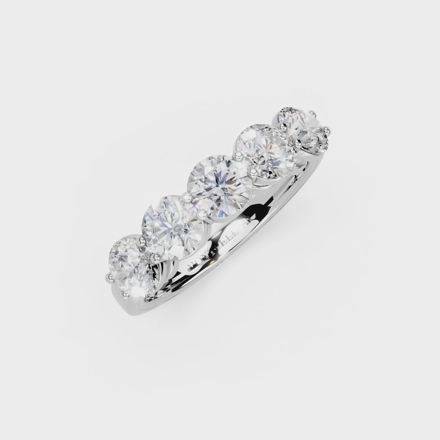 1.50ct Lab Grown 5 Stone Round Diamond Ring Platinum or 18ct Gold - The Montpellier Classic 5 Stone Ring