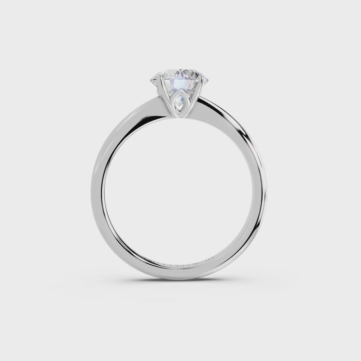 IGI 1.00ct Lab Grown Diamond Solitaire Engagement Ring - The Montpellier Tulip