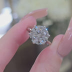 IGI 5.00ct Lab Grown Round Diamond Solitaire Engagement Ring Platinum or 18ct Gold - The Montpellier Classic 6 Claw