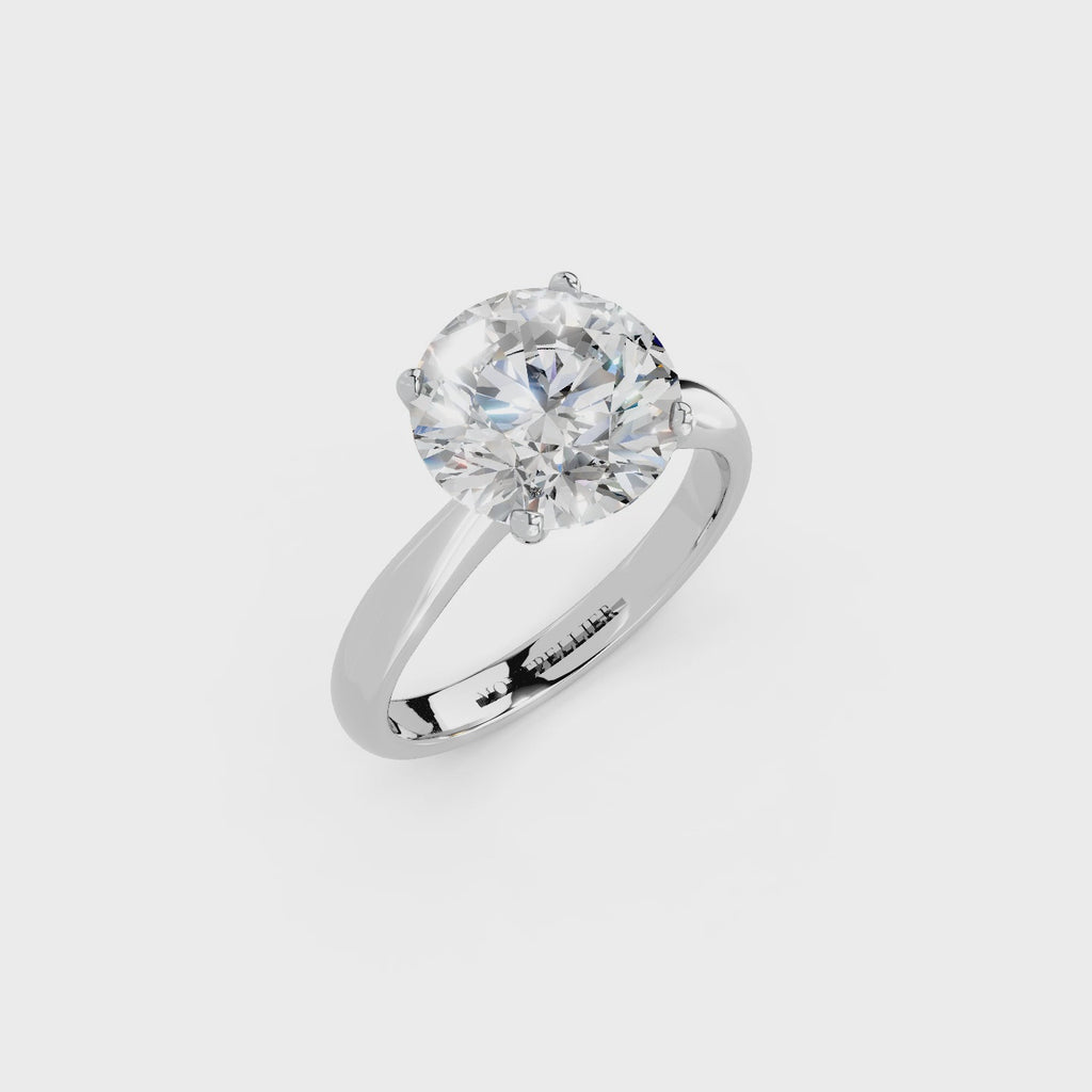 IGI 3.00ct Lab Grown Diamond Solitaire Engagement Ring - The Montpellier Tulip