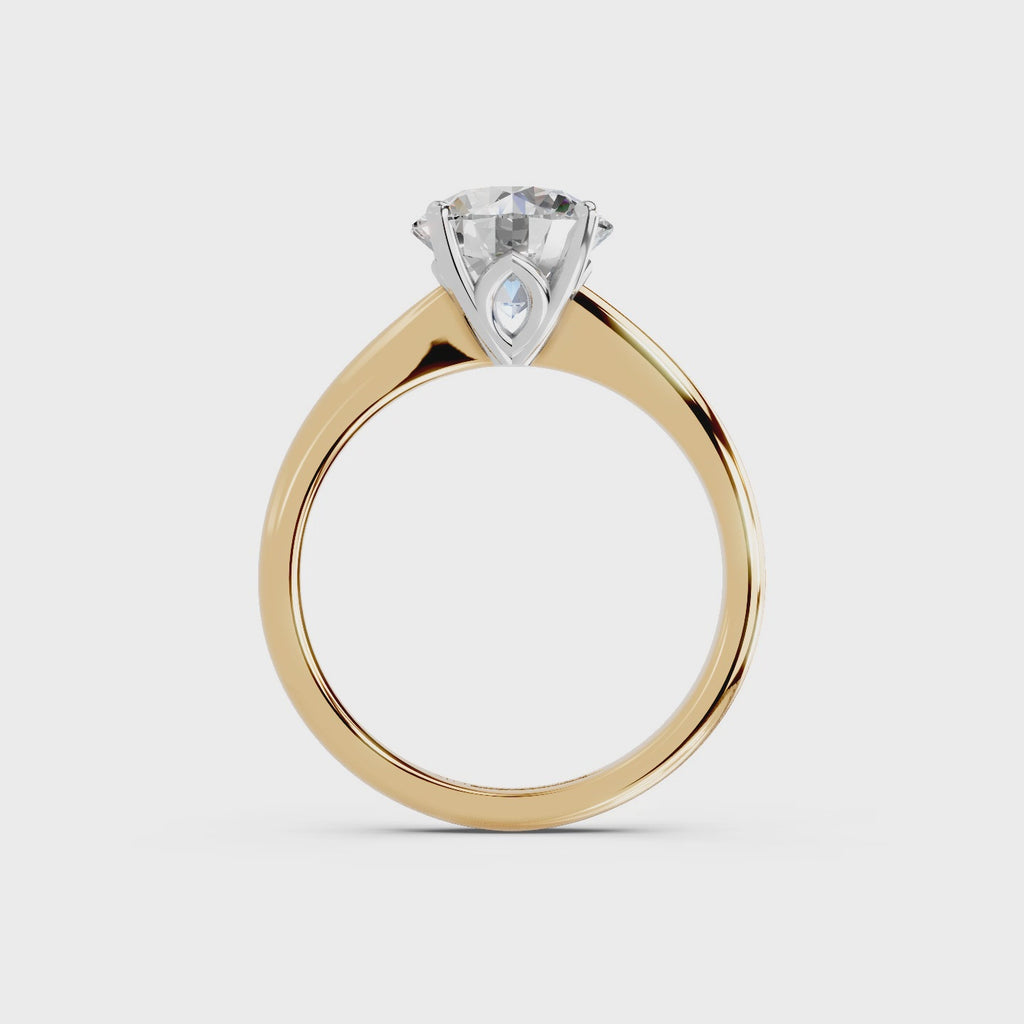 IGI 2.00ct Lab Grown Diamond Solitaire Engagement Ring - The Montpellier Tulip