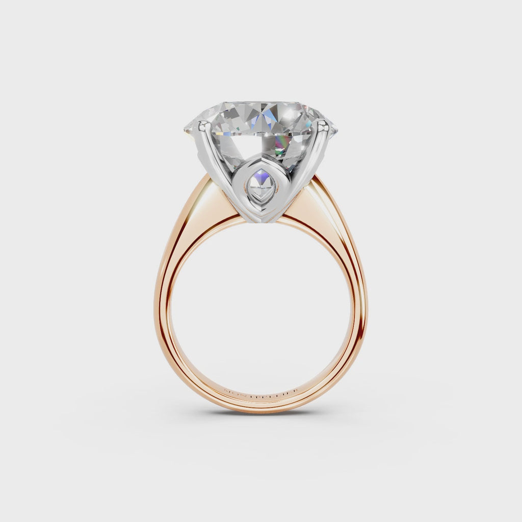 IGI 10.00ct Lab Grown Diamond Solitaire Engagement Ring - The Montpellier Tulip