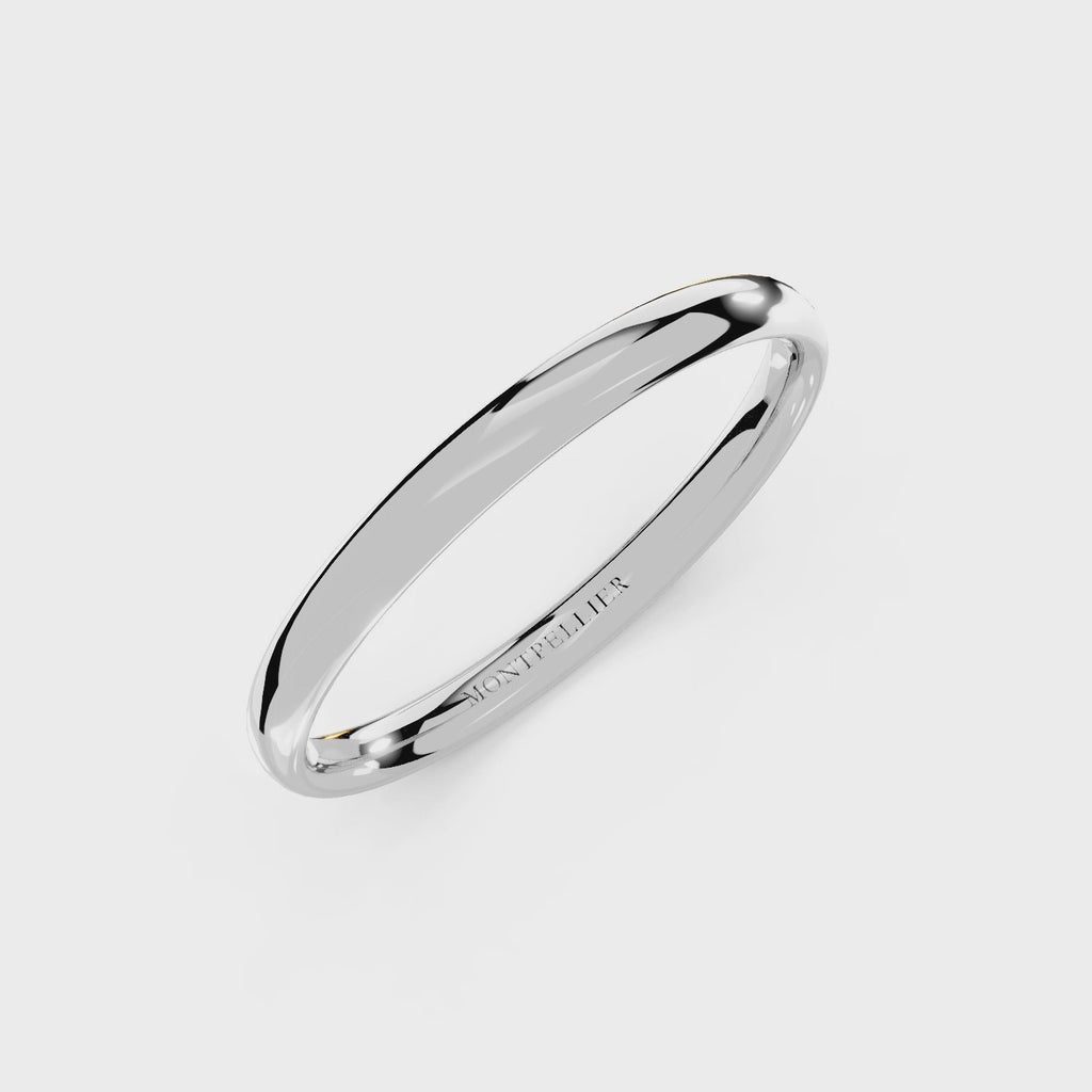 2.0mm Montpellier Fibonacci Wedding Band Platinum or 18ct Gold