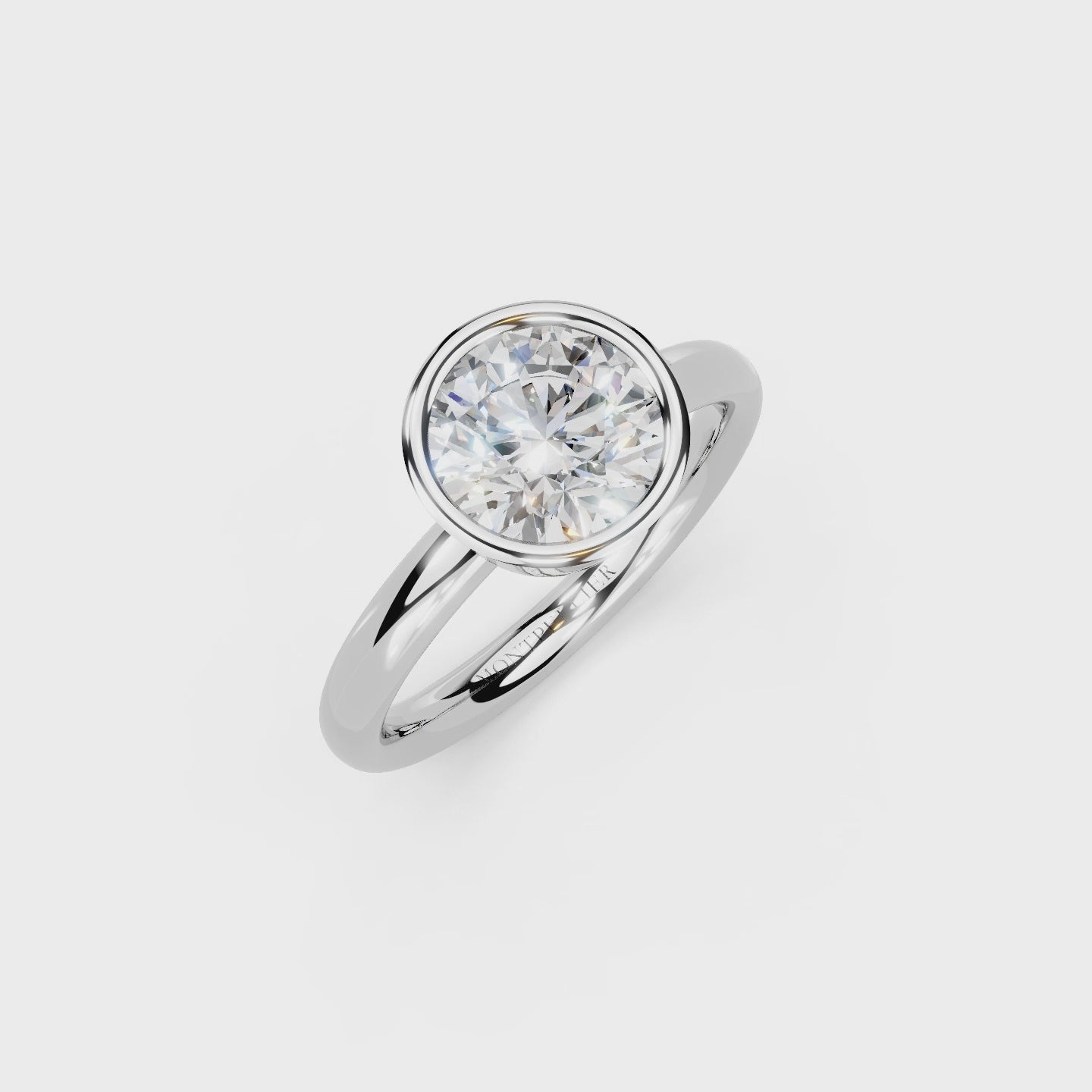 IGI 1.50ct Lab Grown Round Bezel Set Diamond Solitaire Engagement Ring Platinum or 18ct Gold