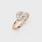 IGI 1.00ct Lab Grown Round Bezel Set Diamond Solitaire Engagement Ring Platinum or 18ct Gold