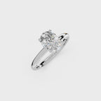 IGI 1.00ct Lab Grown Oval Diamond Solitaire Engagement Ring Platinum or 18ct Gold - The Montpellier Classic Oval
