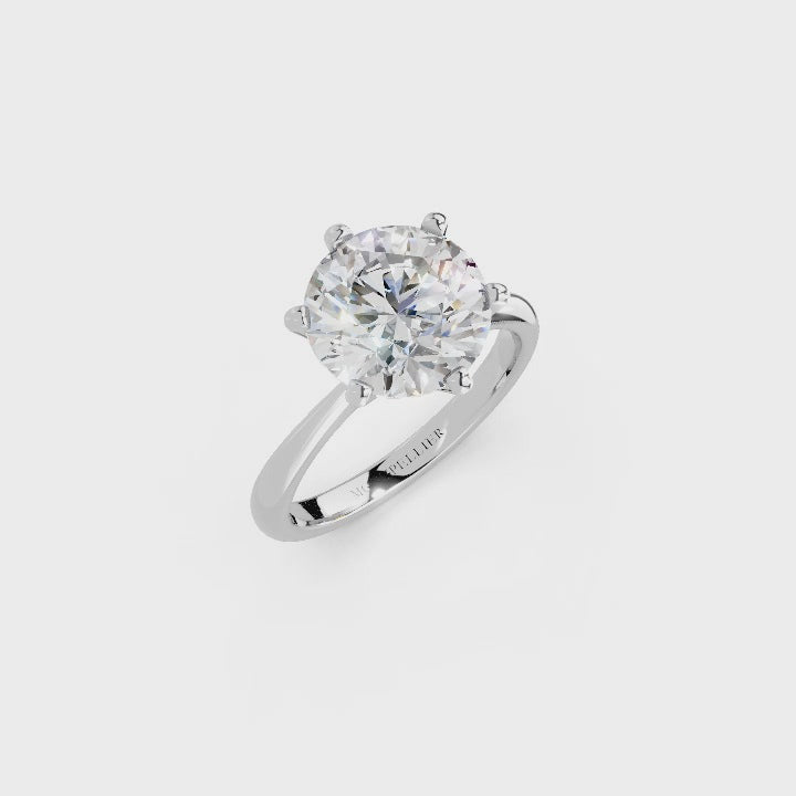 IGI 3.00ct Lab Grown Diamond Solitaire Engagement Ring - The Montpellier Classic 6 Claw
