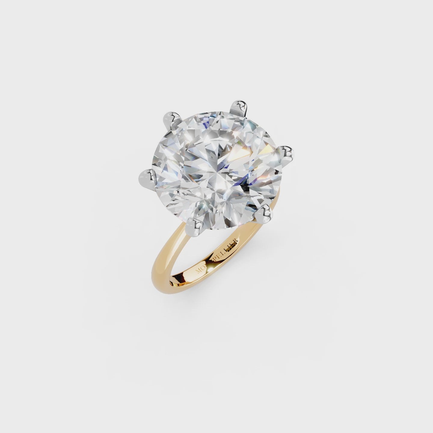 IGI 10.00ct Lab Grown Diamond Solitaire Engagement Ring - The Montpellier Classic 6 Claw