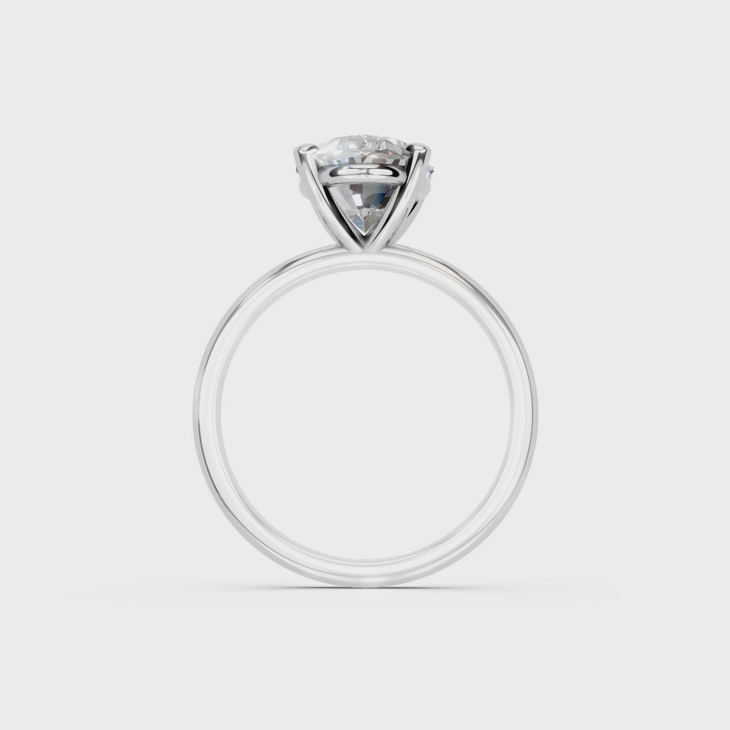IGI 3.00ct Lab Grown Oval Diamond Solitaire Engagement Ring Platinum or 18ct Gold - The Montpellier Classic Oval