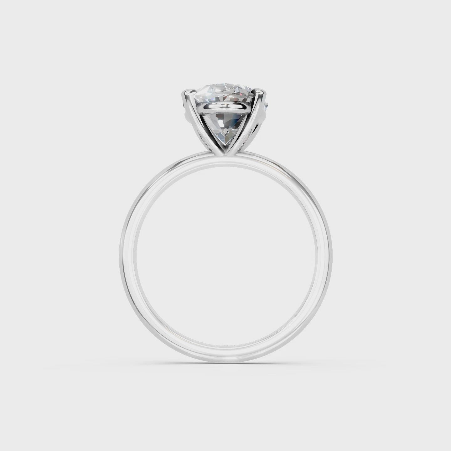 IGI 3.00ct Lab Grown Oval Diamond Solitaire Engagement Ring Platinum or 18ct Gold - The Montpellier Classic Oval
