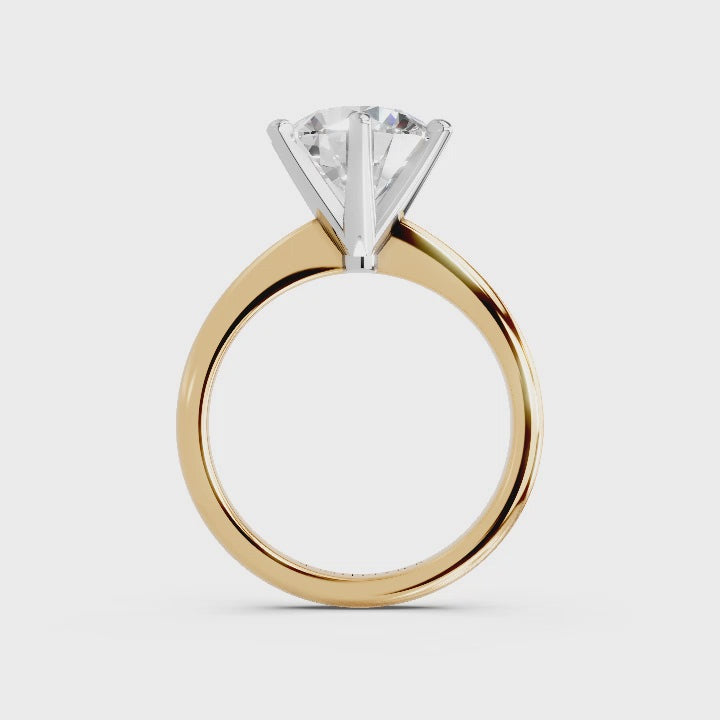 IGI 3.00ct Lab Grown Diamond Solitaire Engagement Ring - The Montpellier Classic 6 Claw