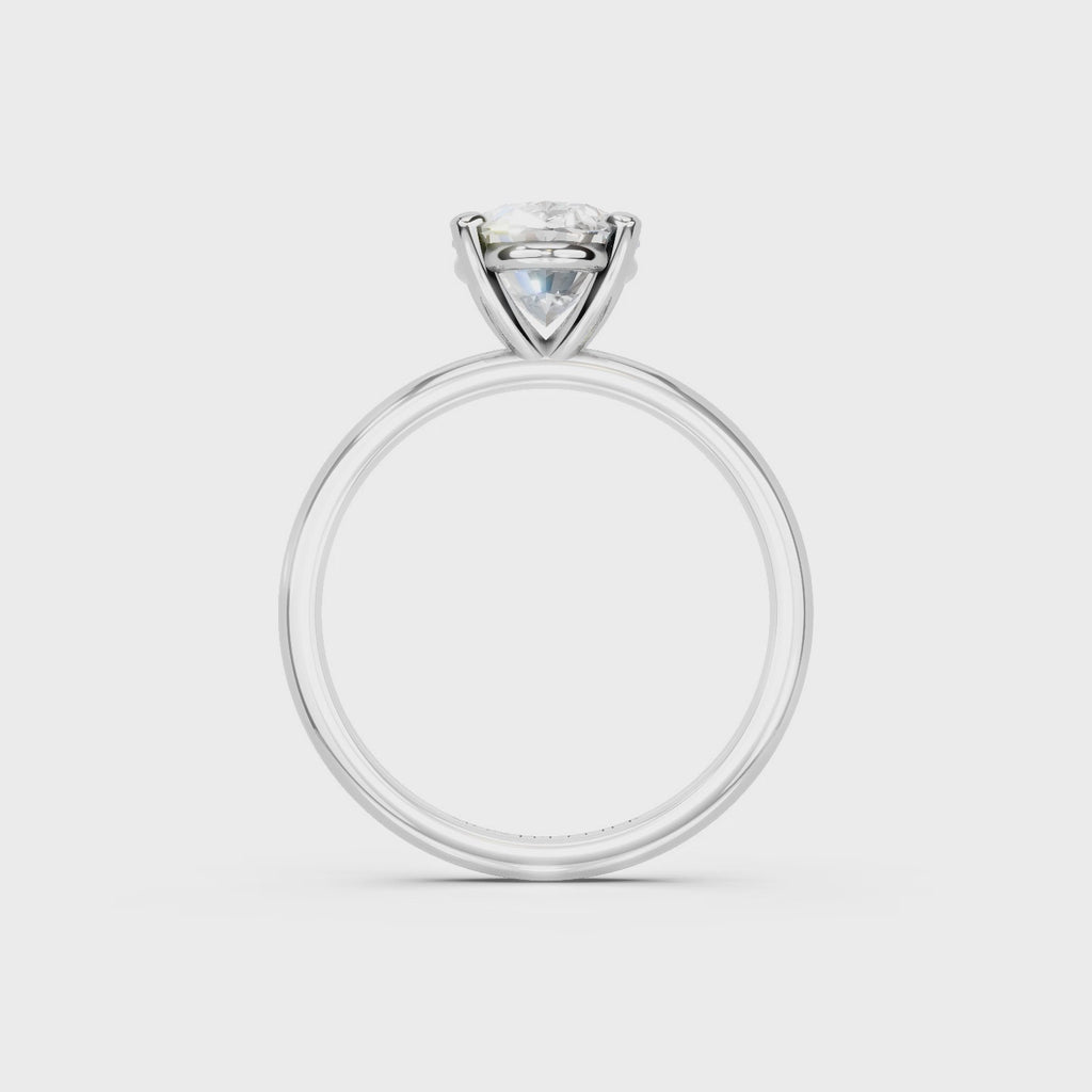 IGI 2.00ct Lab Grown Oval Diamond Solitaire Engagement Ring Platinum or 18ct Gold - The Montpellier Classic Oval