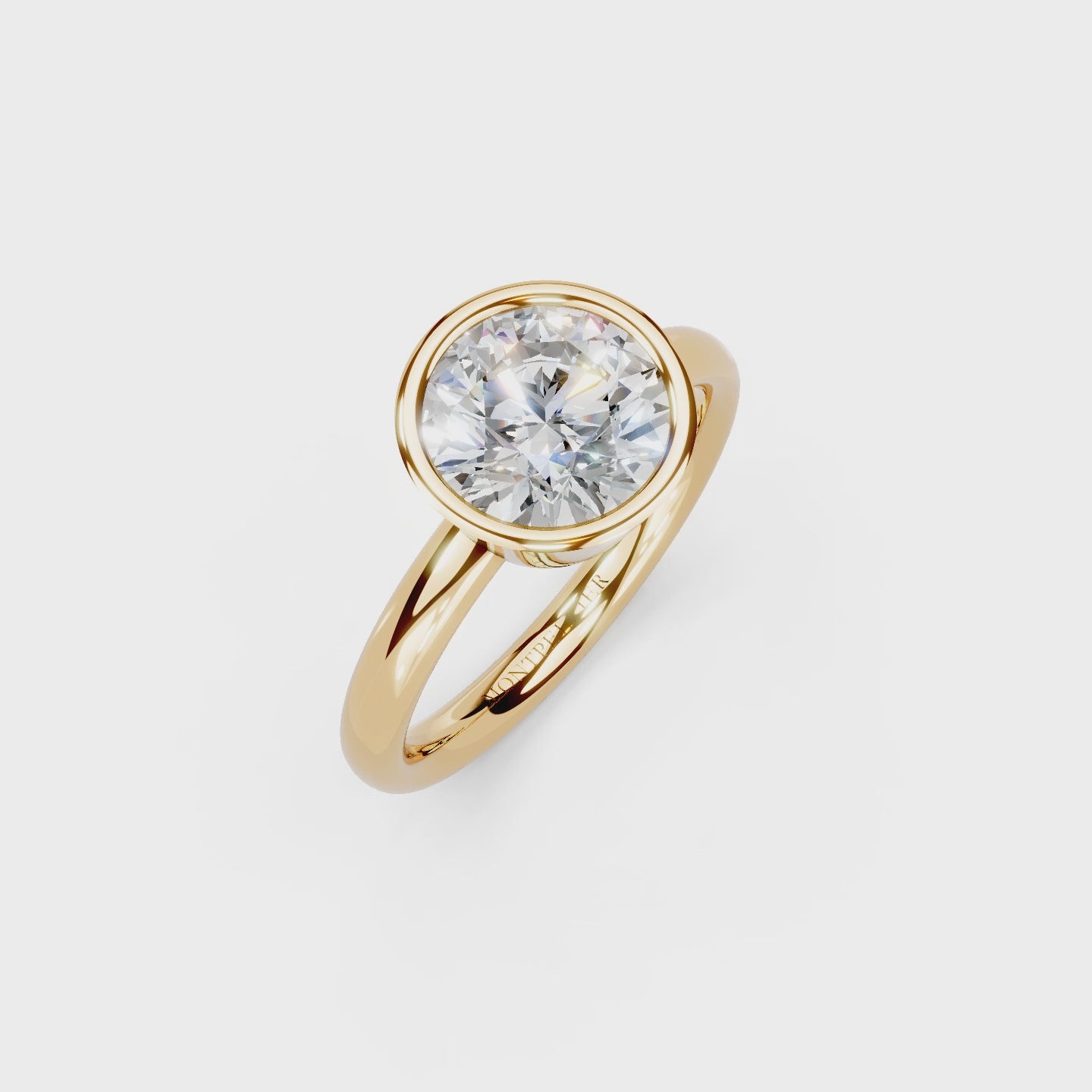 IGI 2.00ct Lab Grown Round Bezel Set Diamond Solitaire Engagement Ring Platinum or 18ct Gold
