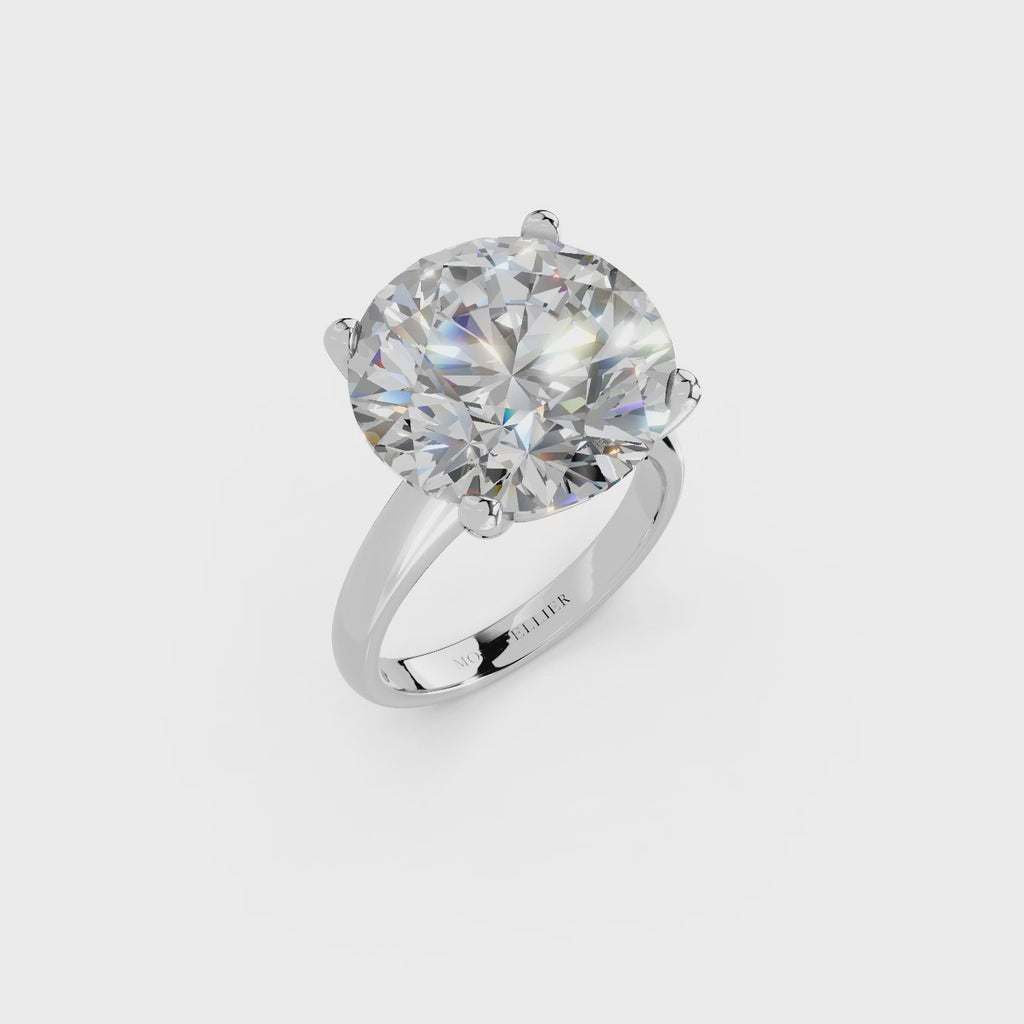 IGI 10.00ct Lab Grown Diamond Solitaire Engagement Ring - The Montpellier Tulip