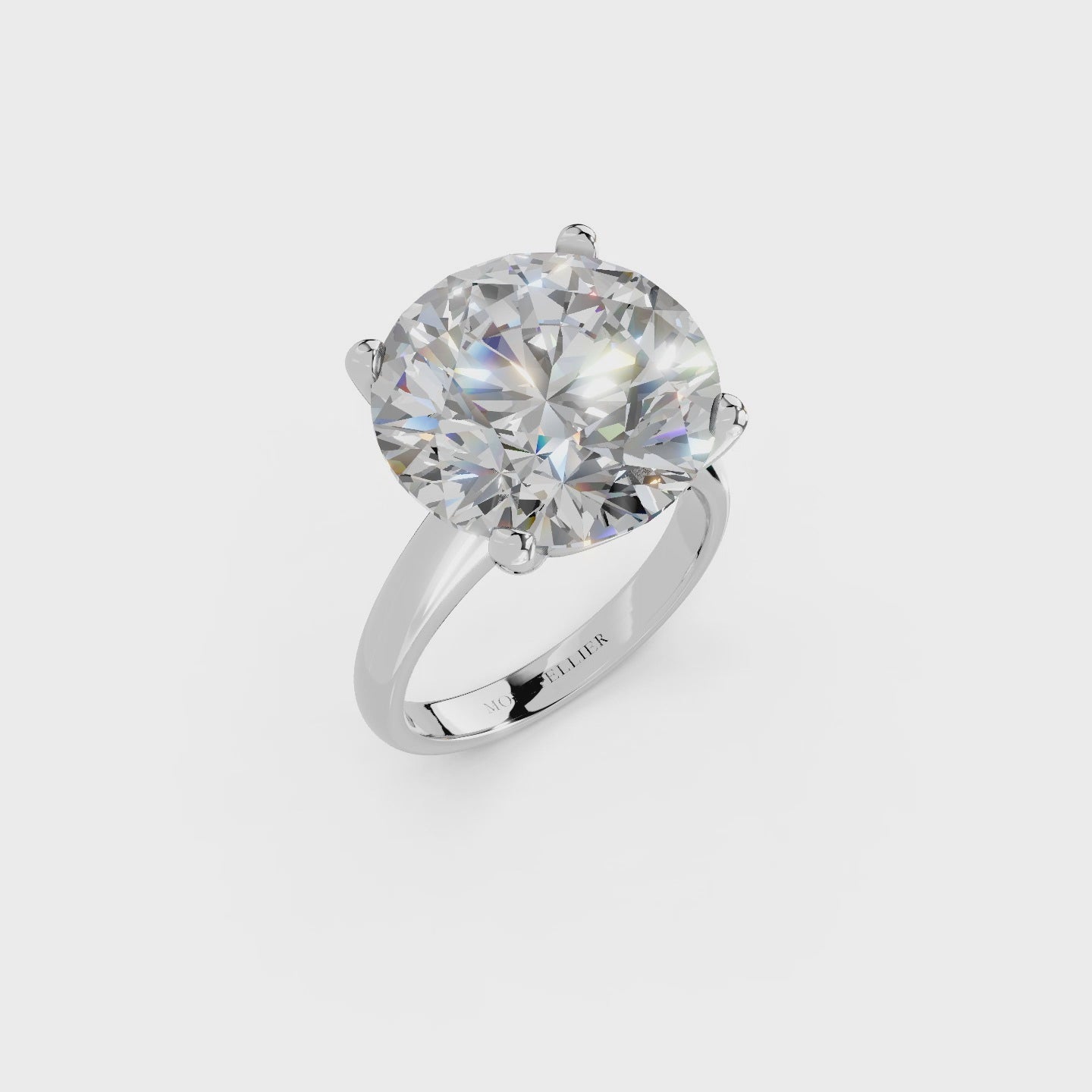 IGI 10.00ct Lab Grown Diamond Solitaire Engagement Ring - The Montpellier Tulip