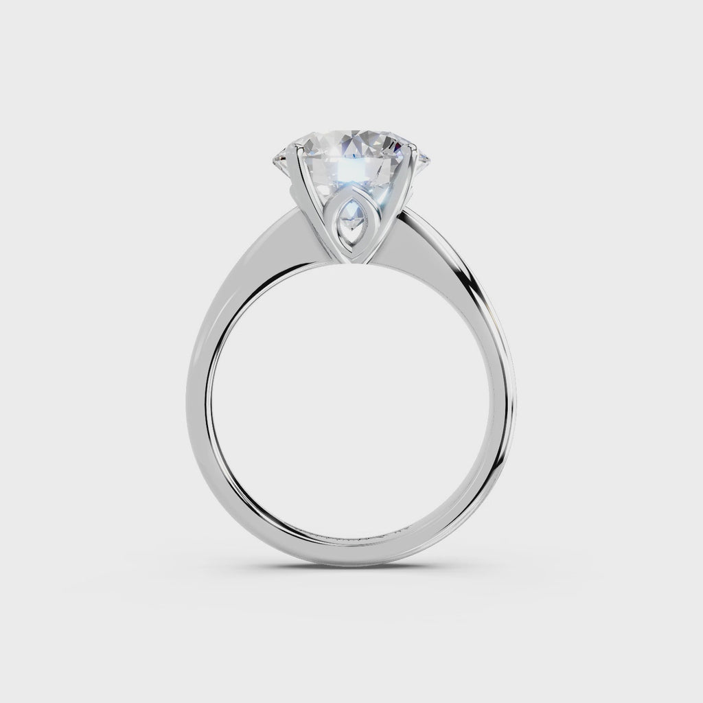 IGI 3.00ct Lab Grown Diamond Solitaire Engagement Ring - The Montpellier Tulip