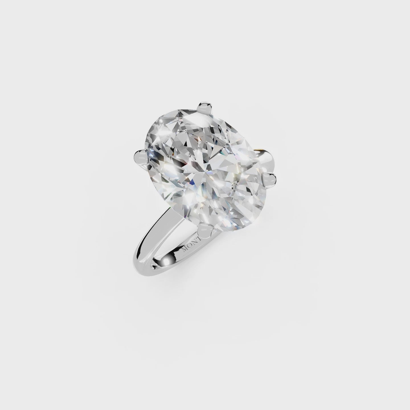 IGI 5.00ct Lab Grown Oval Diamond Solitaire Engagement Ring Platinum or 18ct Gold - The Montpellier Classic Oval