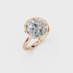 IGI 5.00ct Lab Grown Round Bezel Set Diamond Solitaire Engagement Ring Platinum or 18ct Gold