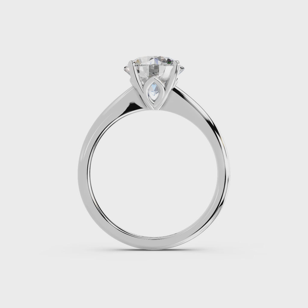 IGI 2.00ct Lab Grown Diamond Solitaire Engagement Ring - The Montpellier Tulip