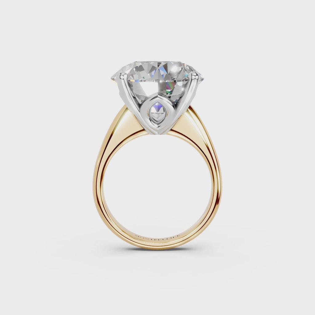 IGI 10.00ct Lab Grown Diamond Solitaire Engagement Ring - The Montpellier Tulip