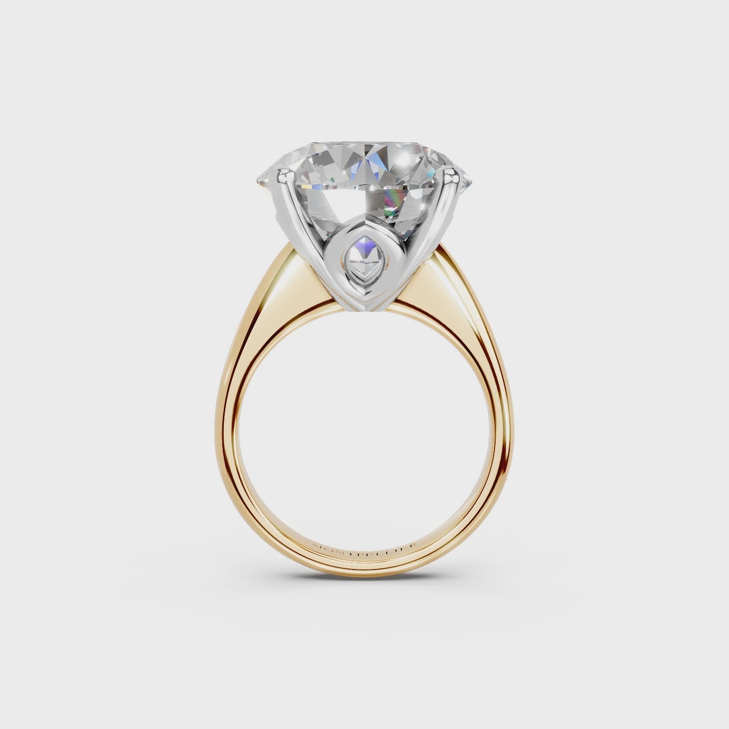 IGI 10.00ct Lab Grown Diamond Solitaire Engagement Ring - The Montpellier Tulip