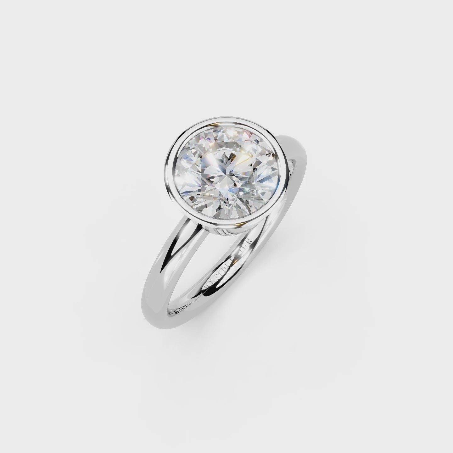IGI 2.00ct Lab Grown Round Bezel Set Diamond Solitaire Engagement Ring Platinum or 18ct Gold