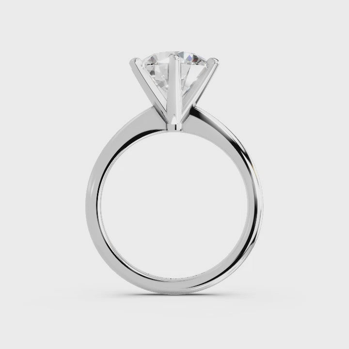 IGI 3.00ct Lab Grown Diamond Solitaire Engagement Ring - The Montpellier Classic 6 Claw
