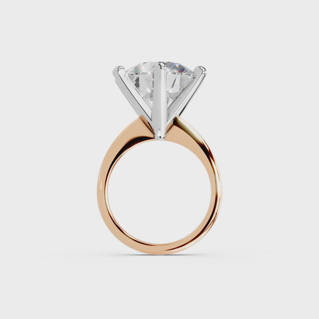 IGI 10.00ct Lab Grown Diamond Solitaire Engagement Ring - The Montpellier Classic 6 Claw