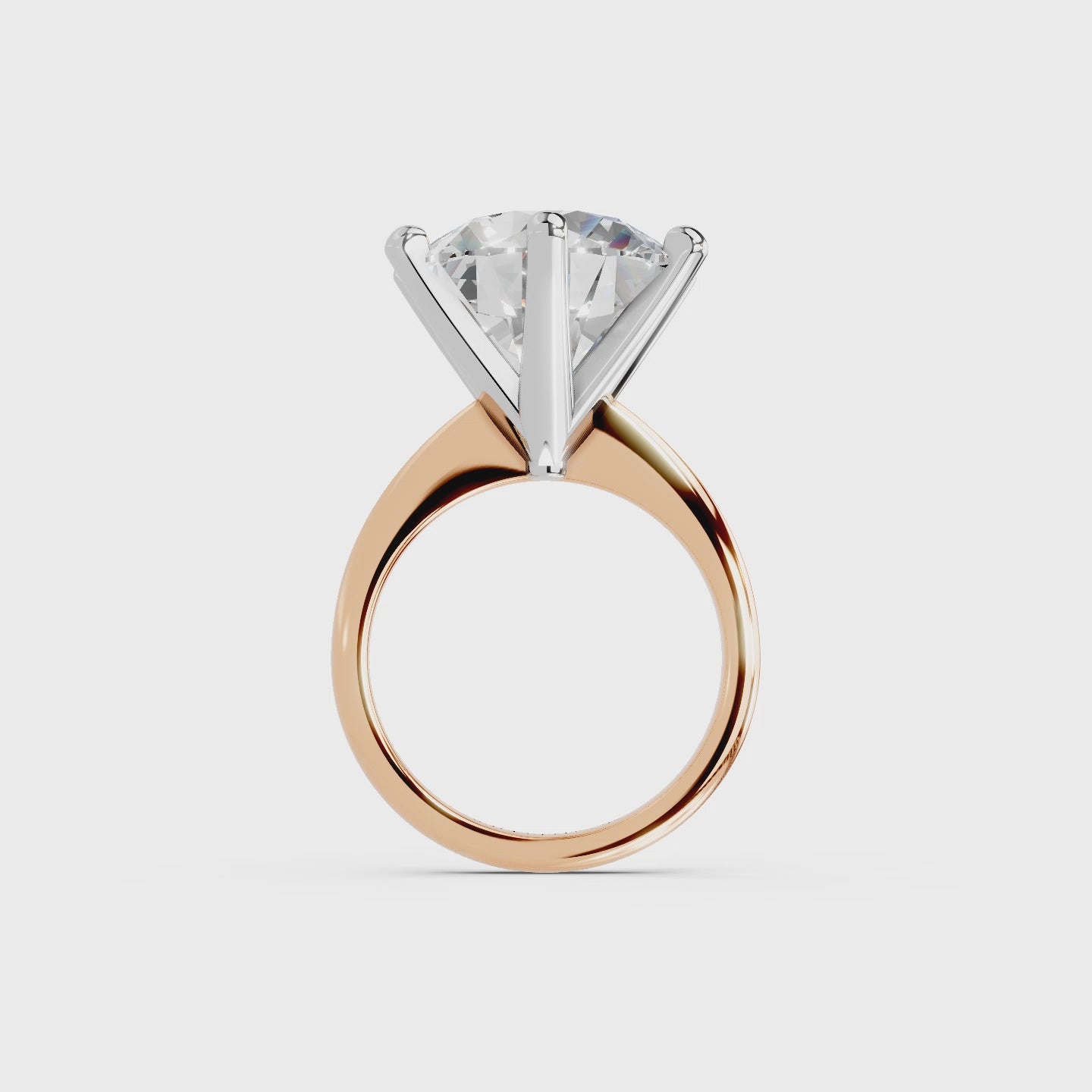 IGI 10.00ct Lab Grown Diamond Solitaire Engagement Ring - The Montpellier Classic 6 Claw
