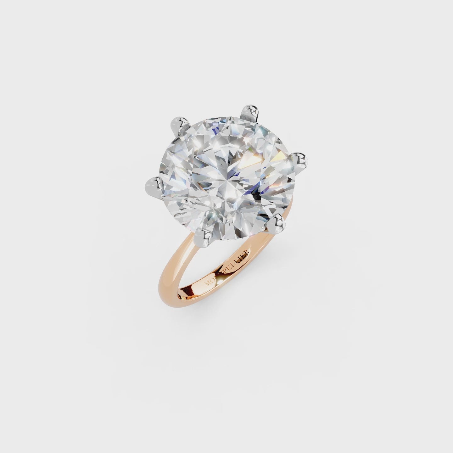 IGI 10.00ct Lab Grown Diamond Solitaire Engagement Ring - The Montpellier Classic 6 Claw