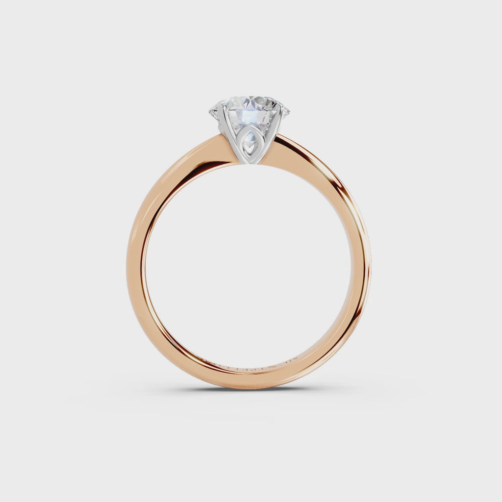 IGI 1.00ct Lab Grown Diamond Solitaire Engagement Ring - The Montpellier Tulip