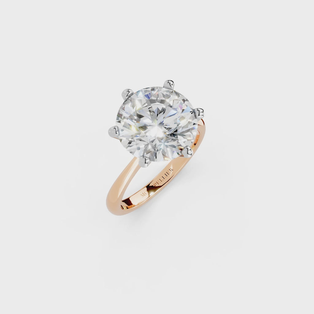 IGI 5.00ct Lab Grown Diamond Solitaire Engagement Ring - The Montpellier Classic 6 Claw