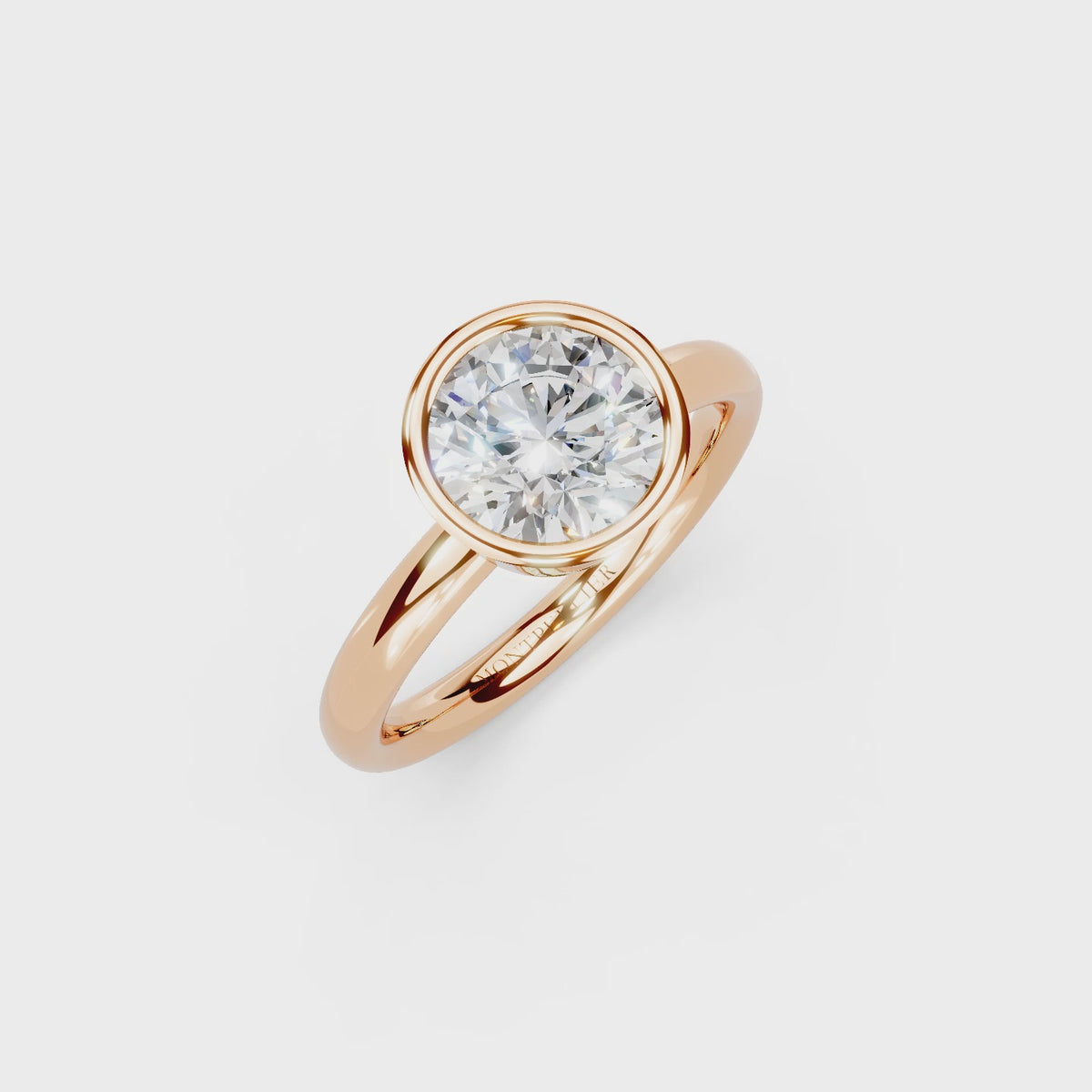 IGI 1.50ct Lab Grown Round Bezel Set Diamond Solitaire Engagement Ring Platinum or 18ct Gold