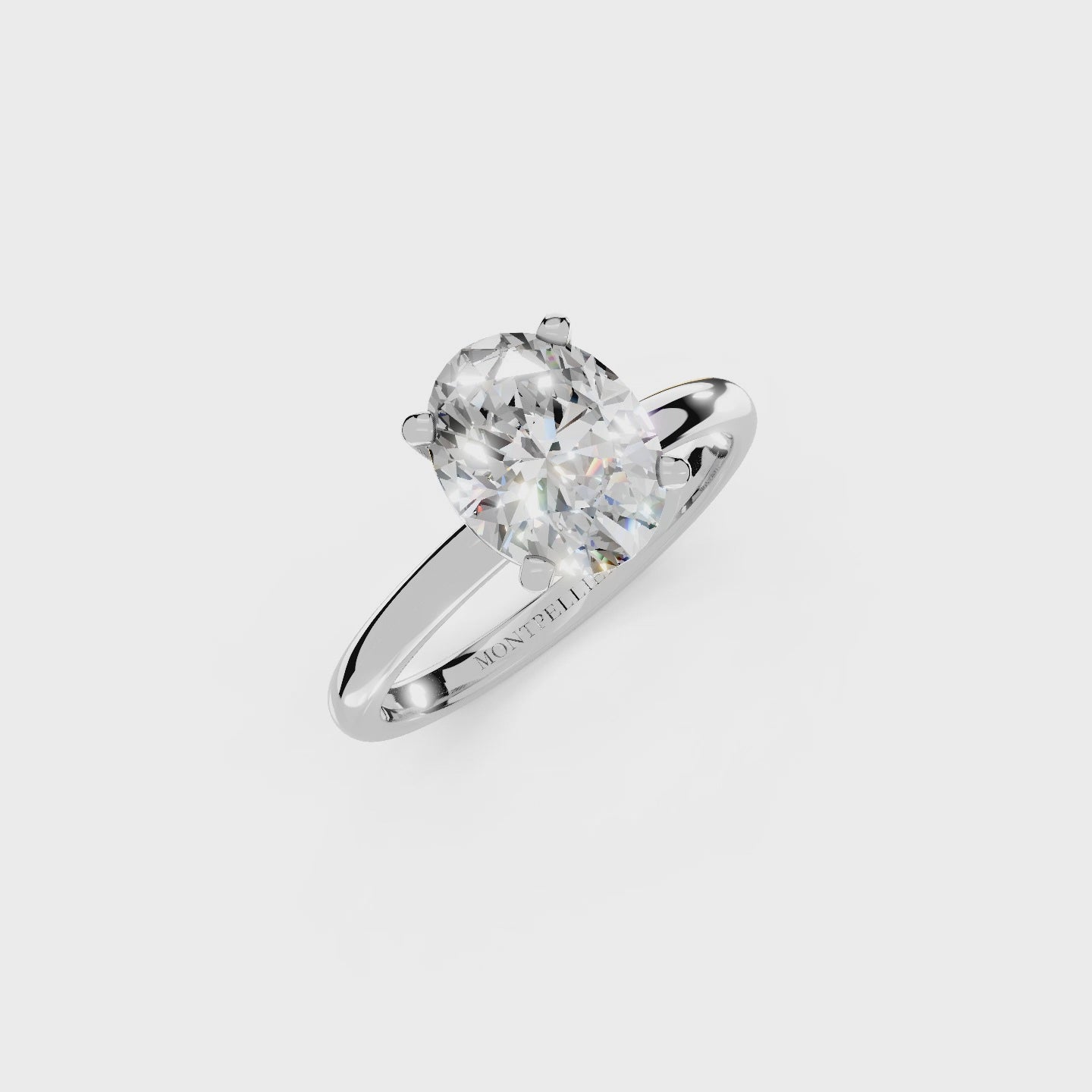 IGI 1.50ct Lab Grown Oval Diamond Solitaire Engagement Ring Platinum or 18ct Gold - The Montpellier Classic Oval