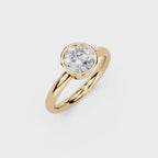IGI 1.00ct Lab Grown Round Bezel Set Diamond Solitaire Engagement Ring Platinum or 18ct Gold