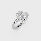IGI 1.00ct Lab Grown Round Bezel Set Diamond Solitaire Engagement Ring Platinum or 18ct Gold
