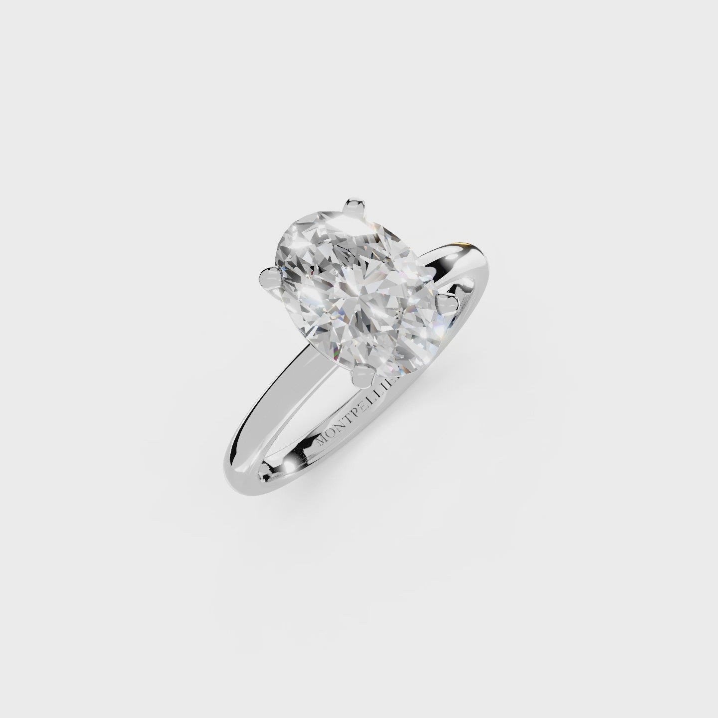 IGI 2.00ct Lab Grown Oval Diamond Solitaire Engagement Ring Platinum or 18ct Gold - The Montpellier Classic Oval