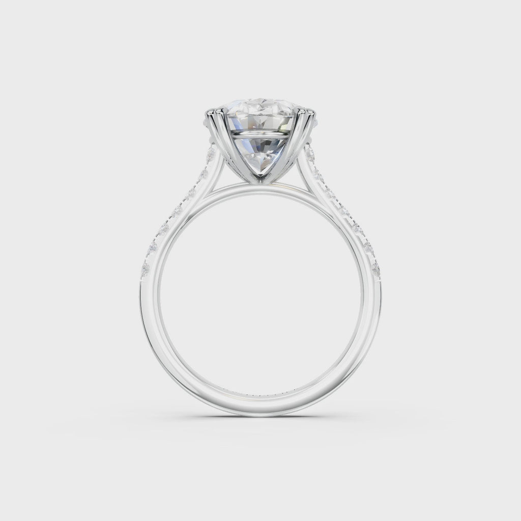 GIA 5.50ct D/VS1 Oval Diamond Solitaire set in Platinum with Diamond Shoulders