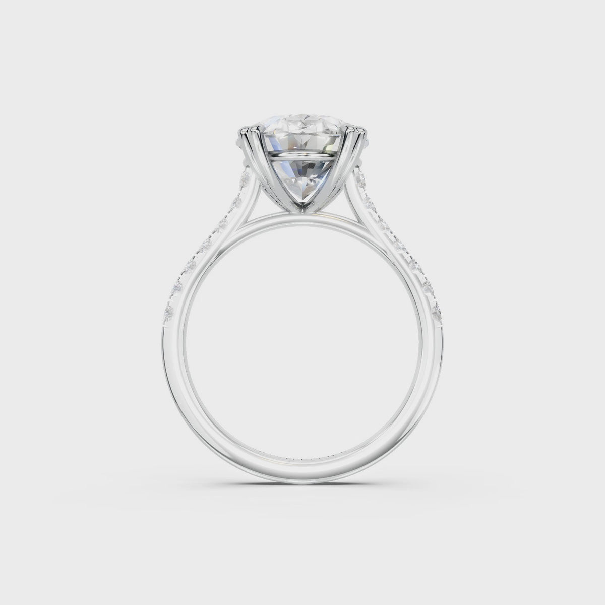 GIA 5.50ct D/VS1 Oval Diamond Solitaire set in Platinum with Diamond Shoulders